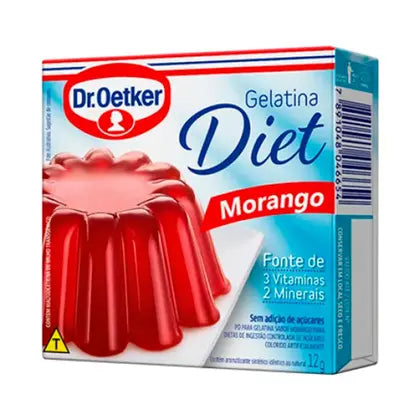 kit 10 Gelatina de Morango Diet Dr. Oetker 12g